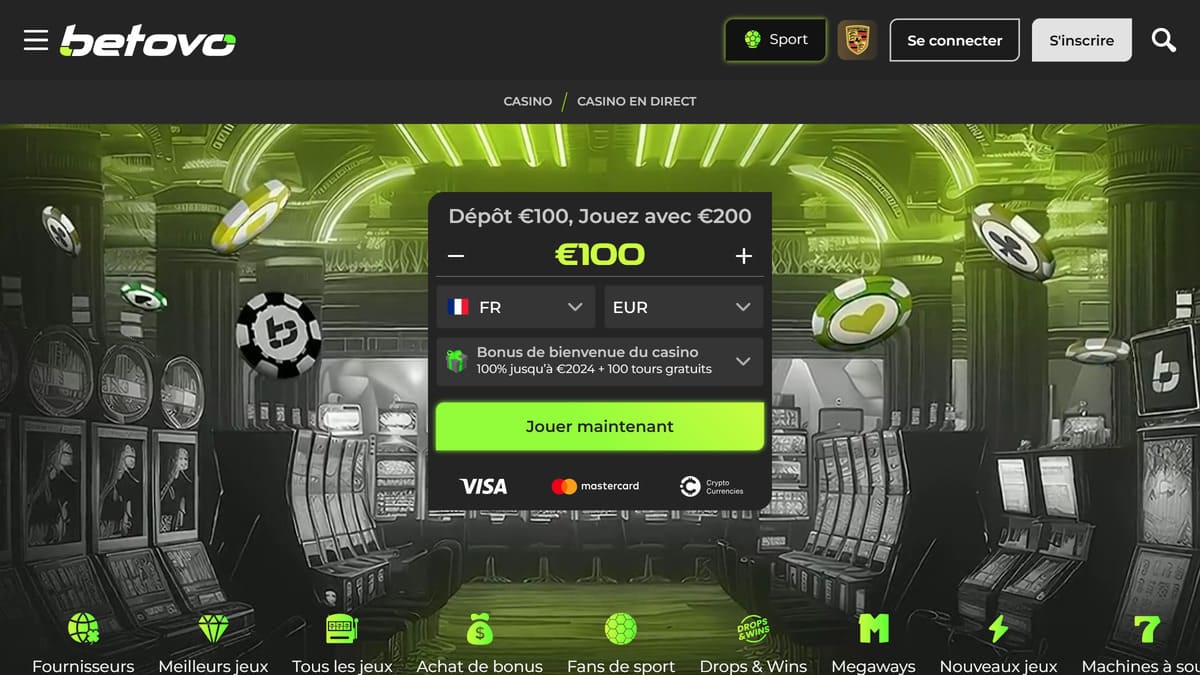 Betovo Casino Interface